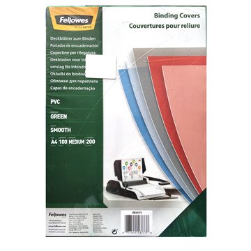 Copertine Color A4 Pvc Verde 200my Pz.100