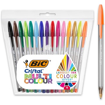 Bic Cristal Multicolor Punta 1,6mm Pz.15 972065