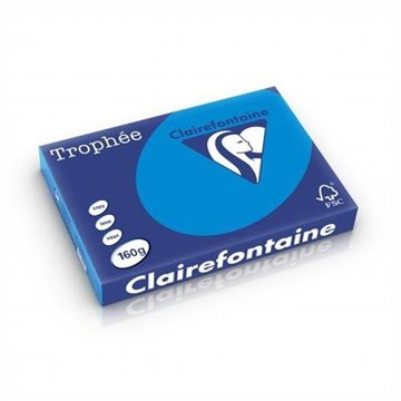 Carta Trophee A3 Gr.160 Blue Intenso 250 Fogli