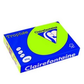 Carta Trophee A4 Gr.80 Verde Fluo