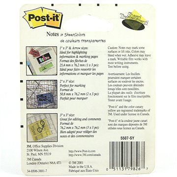 Post-it Transparent 5507-sy 76.2x76.2