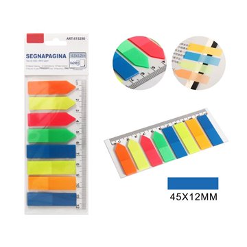 Segnapagina Colorati 8x20pz 45x12mm