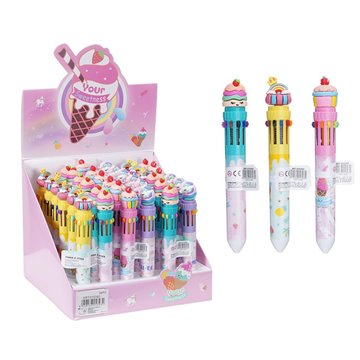 Penna A Sfera 10 Colori Sweet Tema Dolcetti 615393