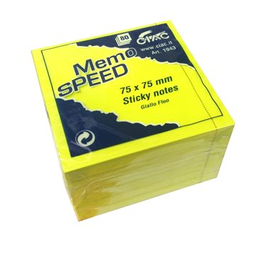 Memo Speed Ciac Giallo Fluo 75x75mm 80ff