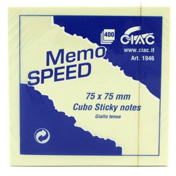 Memo Speed Ciac Giallo 75x75 Ff.400