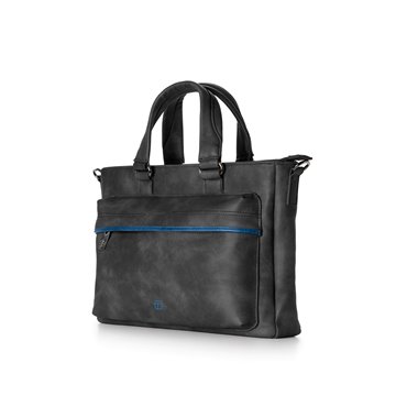 Borsa Unisex Blue-gate In Ecopelle Nero 9234gab34