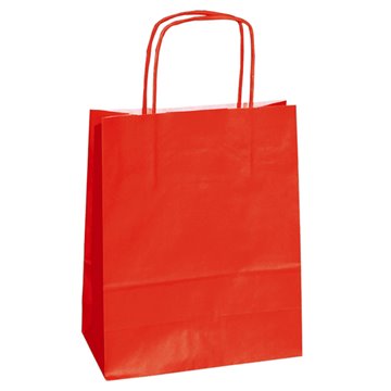 Buste Shopper Carta Kraft 14x9x20 Twisted Rosso 078330