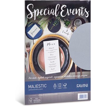 Fogli A4 Special Events Ff.10 Gr.250 Silver Argento A69u174