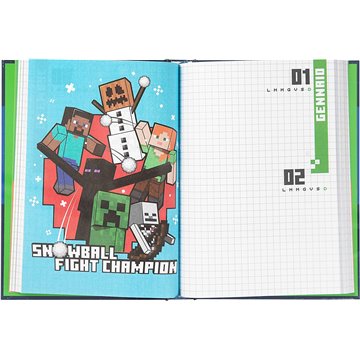 Diario 12 Mesi Minecraft Stanard Creeper 13x17,8cm