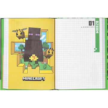 Diario 12 Mesi Minecraft Standard Green