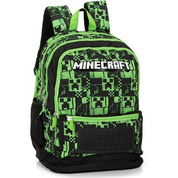 Zaino Organizzato Minecraft 2024 Verde - 32x43hx23, 31 L