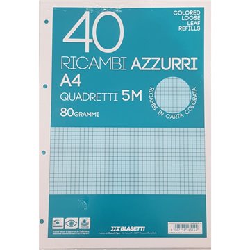 Ricembi A4 5mm 40ff 80gr Azzurro