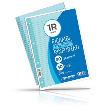 Ricambi Rinforzati A4 Ff.40 Gr.80 1r Azzurro