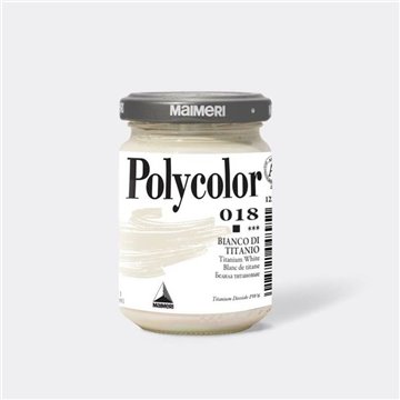 Vasetto Polycolor Maimeri 140ml Bianco Titanio M1220018