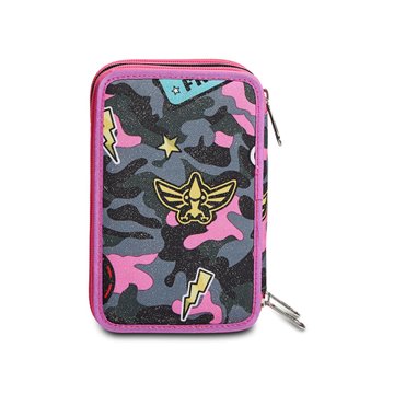 Astuccio 3 Zip Seven Camoulove Girl Portapenne