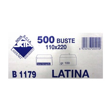 Buste 11x23 Gr.100 Latina Sf Pz.500