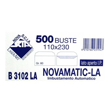 Buste 11x23 Pz.500 Novamatic Lasf Gr.80