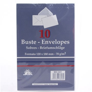 Buste 12x18 Gr.70 Segreteria Pz.10