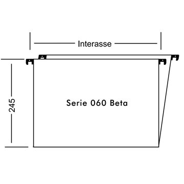 Cartelle Cassetto Avana Interasse 39 Fondo U 060/390beta