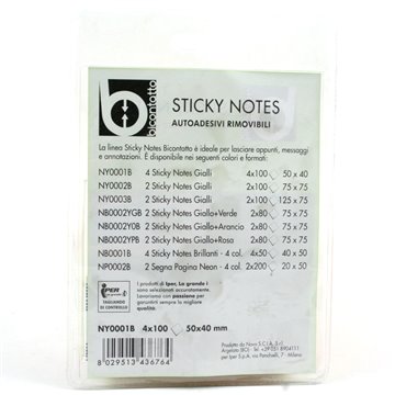 Blister 4 Sticky Notes 50x40 Memo Adesivi