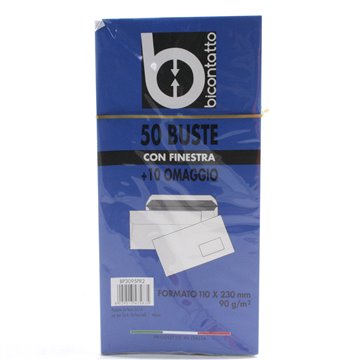 Buste 11x23 Pz.50 Gr.90 C/finestra