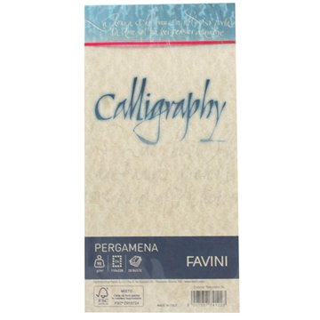 Buste Calligraphy Pergamena 11x22 Pz.25 Gr.90 Nocciola A57n203