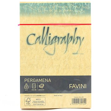 Buste Calligraphy Pergamena 12x18 Pz.25 Gr.90 Oro 03