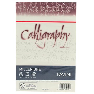 Buste Calligraphy Millerighe 12x18 Pz.25 Gr.100 Avorio A57q427