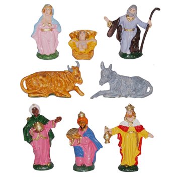 Nativita' 8 Figure Da Cm.6.5 Presepe Natale En65te