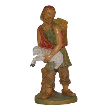 Figura Pastore Con Pecora Cm.30 Natale Presepe Nl-tl