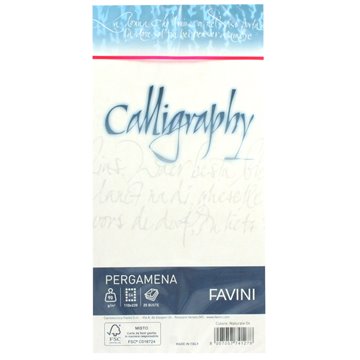 Buste Calligraphy Pergamena 11x22 Pz.25 Gr.90 Naturale 06 A57q203