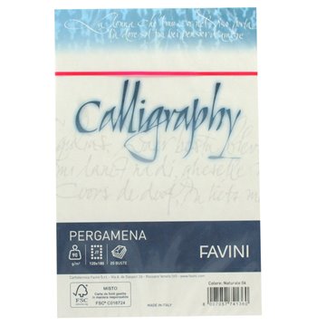 Buste Calligraphy Pergamena 12x18 Pz.25 Gr.90 Naturale 06 A57q207