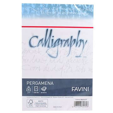 Buste Calligraphy 12x18 Pz.25 Gr.90 Bianco 01 A570297