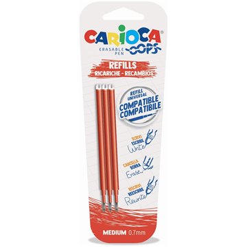 Refill Oops Per Penna Cancellabile Rosso Pz.3 43041/03