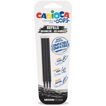 Refill Oops Per Penna Cancellabile Nero Pz.3 43041/01