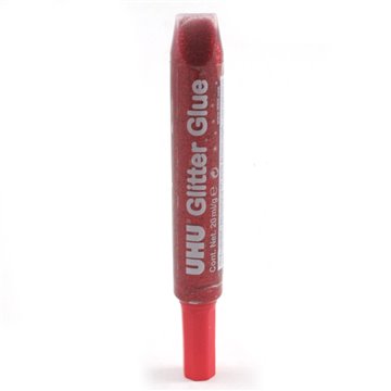 Glitter Glue Uhu Ml.20 Rosso