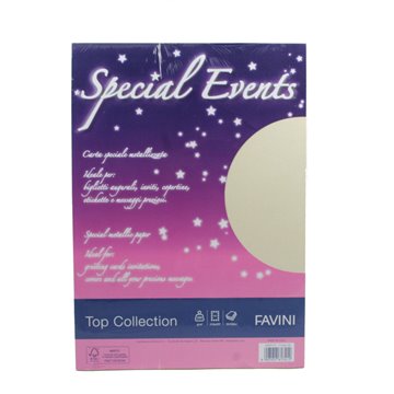 Fogli A4 Special Eventes Ff.10 Gr.250 Crema A69q174