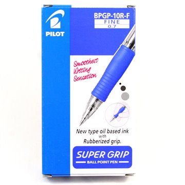 Penne Pilot Super Grip Punta Fine Blu Bpgp-10r-f