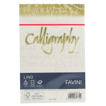 Buste Calligraphy Lino 12x18 Gr.120 Pz.25 Avorio 02 A57q617