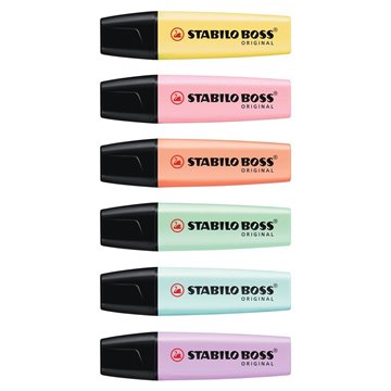 Evidenziatori Stabilo Boss Original Pastel Pz.6 70/6-2