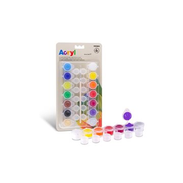 Blister 14 Colori Acrilici Fini Da 4,5ml Con Pennello 161ta14bl