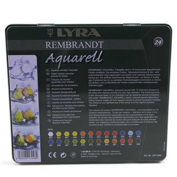 Scatola Metallo Lyra Rembrant Aquarell 24 Pz.