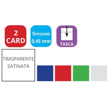 Portacard In Pvc Cristal Colorato 999/c