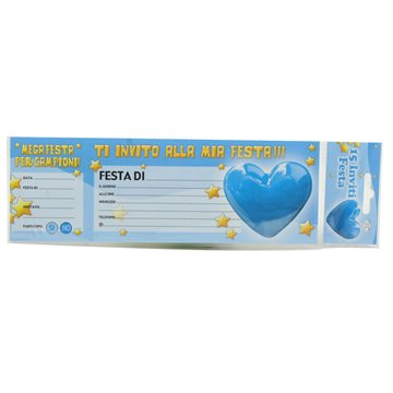 Inviti Assegni Cuore Tifoso Azzurro Ck3311