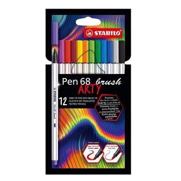 Pennarelli Stabilo Pen 68 Brush 12 Colori