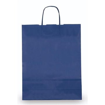 Buste Shopper Carta Kraft 26x11x35 Twisted Blu 037368