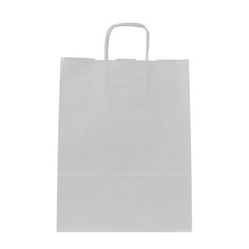 Buste Shopper Carta Kraft 36x12x41 Twisted Argento 056260