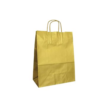 Buste Shopper Carta Kraft 36x12x41 Twisted Oro 076442