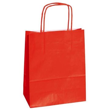 Buste Shopper Carta Kraft 26x11x35 Twisted Rosso 037528