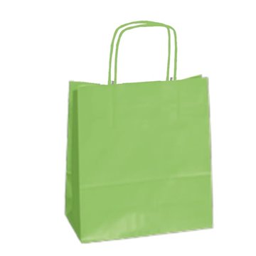 Buste Shopper Carta Biokraft 54x14x45 Twisted Verde Mela 023170